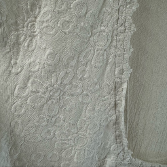 Getty Zueger 100% Cotton White Embroidered Lace Detail Tunic - Picture 6 of 11